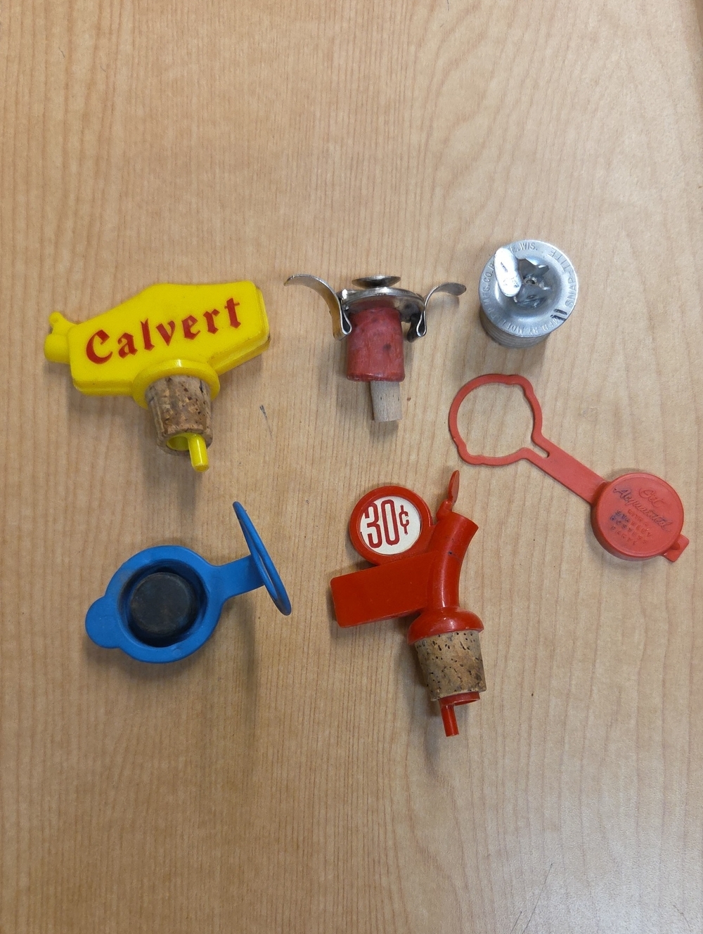 Vintage‎ Lot (6) Different Bottle Cappers, Whiskey Bottle Pourers